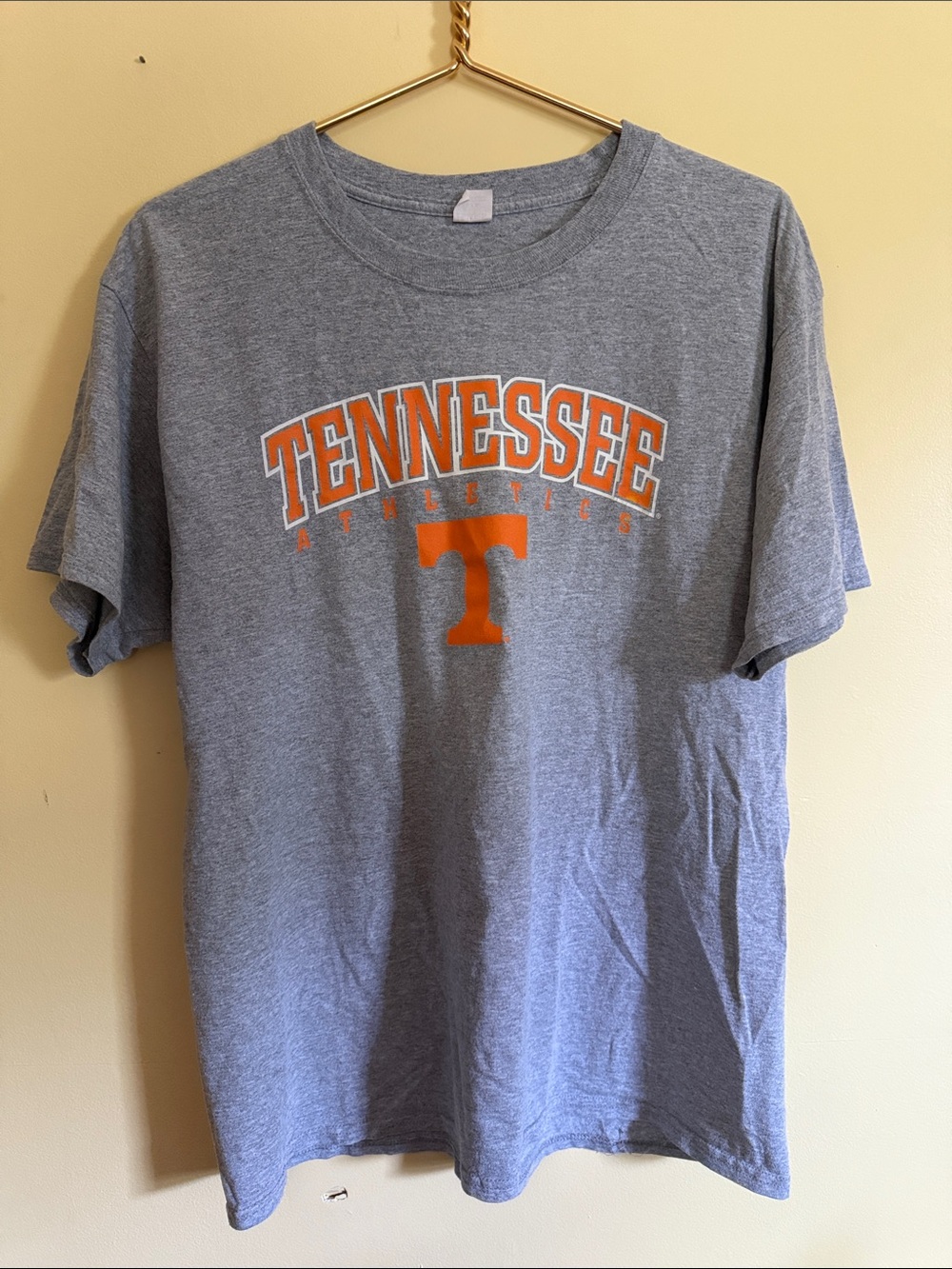 Hanes Gray Tennessee Orange Logo T-Shirt